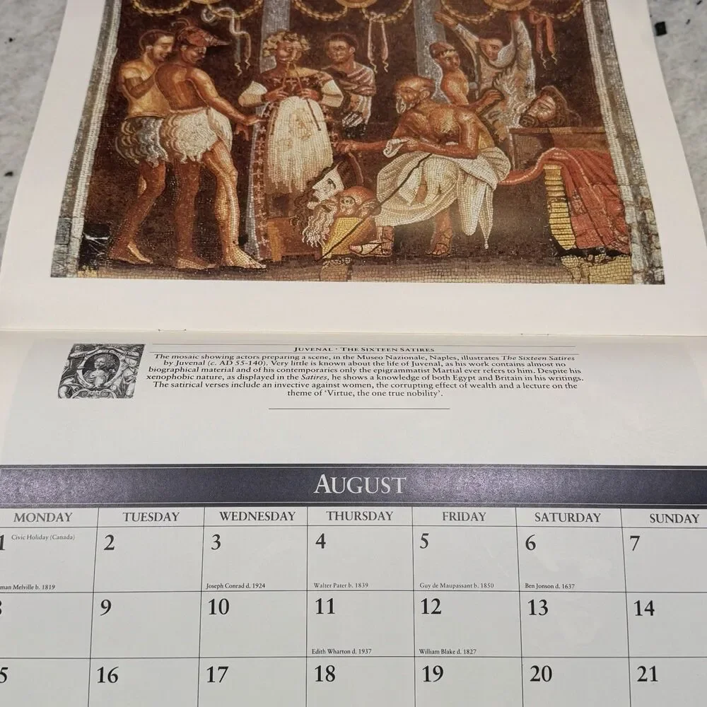 Penguin Classics Books Calendar 1988 Vintage Literature 11x14”